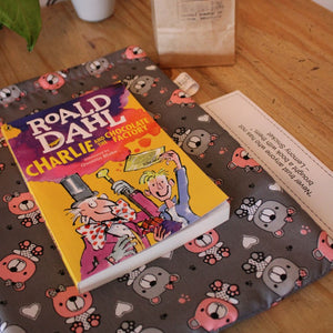 Cute Teddy - Grey - Padded Book Sleeve