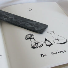 Load image into Gallery viewer, Dark Marble patterned - Jesmonite Bookmark