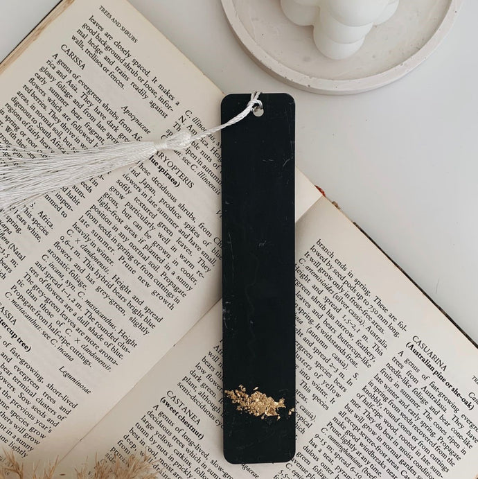 Noir patterned - Jesmonite Bookmark