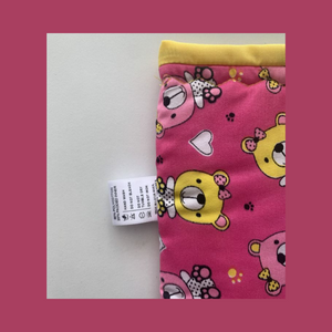 Cute Teddy - Pink Padded Book Sleeve