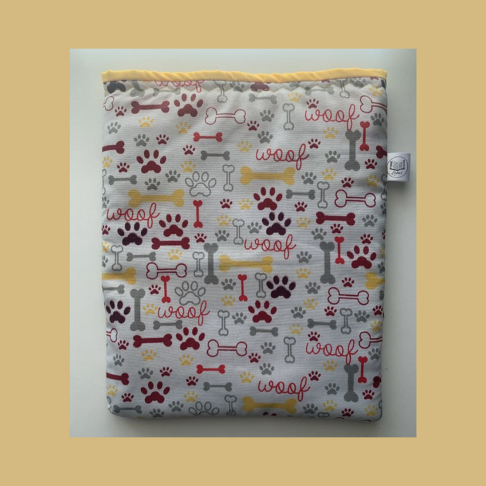 Little Woof - White Padded Book Sleeve