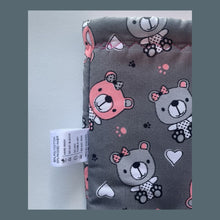 Load image into Gallery viewer, Cute Teddy - Grey - Padded Book Sleeve