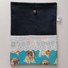 Load image into Gallery viewer, Pug’s Life - Blue - Padded Book Sleeve
