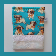 Load image into Gallery viewer, Pug’s Life - Blue - Padded Book Sleeve