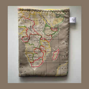 World Map - Padded Book Sleeve