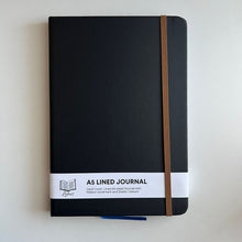 Load image into Gallery viewer, Hard Cover Lined Journal - A5 - Black